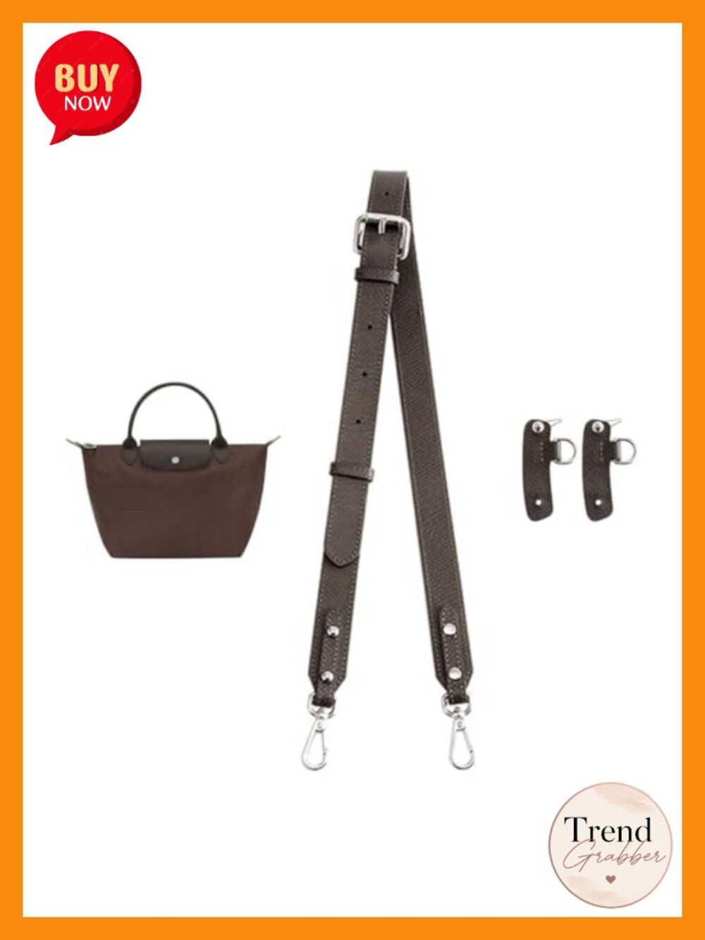 Handmade Cowhide Crossbody Strap Conversion Kit Adjustable 86-113cm 1" Wide